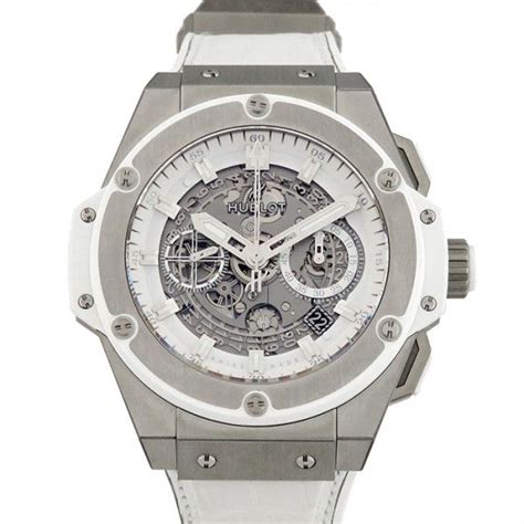 Hublot King Power Unico Titanium White Pave Watch 